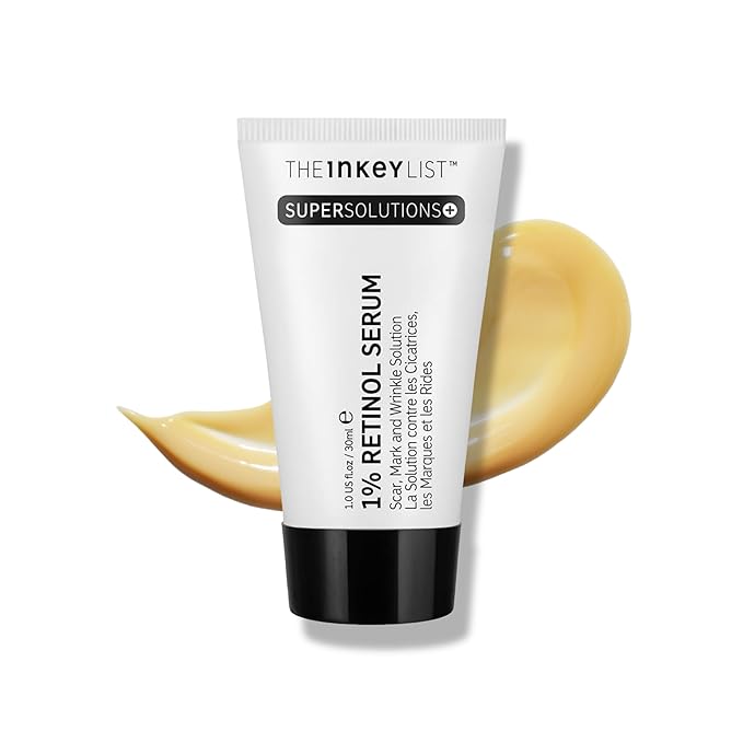 Retinol serum tube with creamy texture